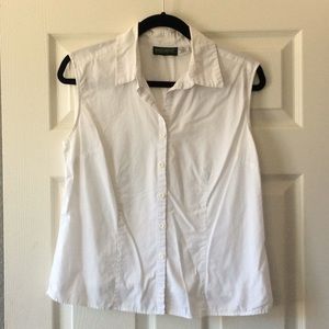 Harve Benard white button  sleeveless top